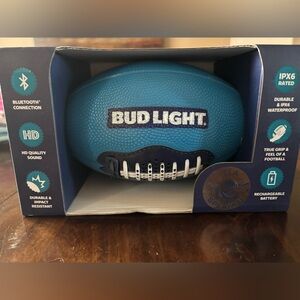 Bud Light Bluetooth Rechargeable Football Speaker - NIP- Portable Speaker